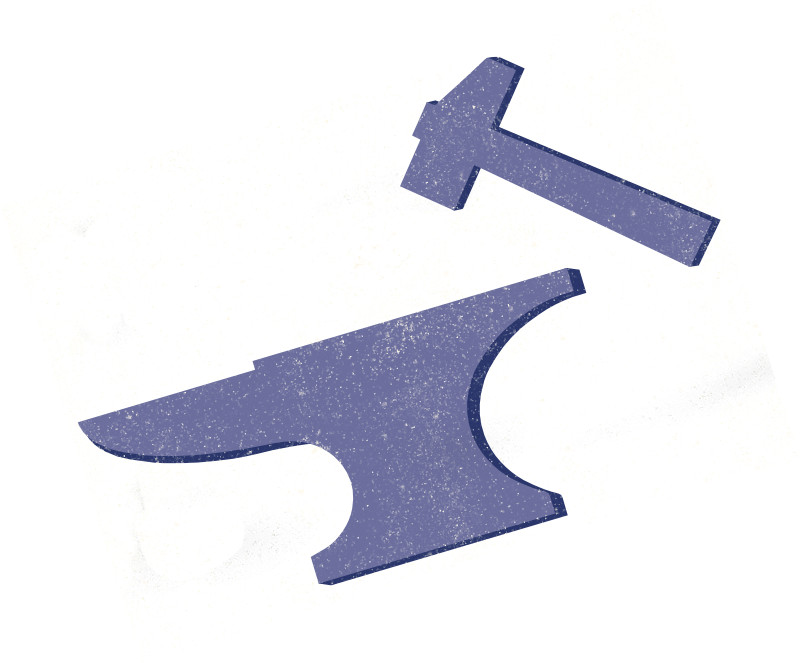 Hammer and anvil