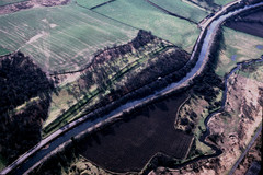 Antonine Wall showing north of the Forth & Clyde Canal at Seabegs Wood Falkirk (c) Crown Copyright Historic Environment Scotland