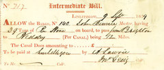 Way bill from Canal House (c) N & J Lonie